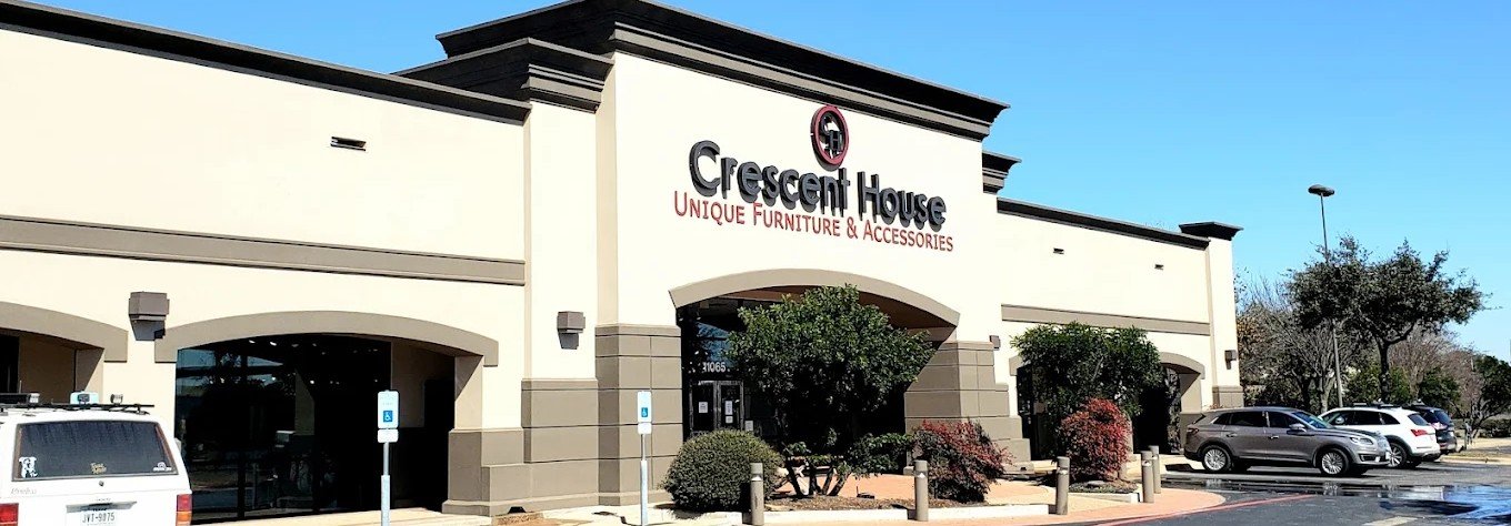 Crescent House Furniture showroom exterior storefront in Cedar Park, Texas